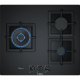 Encimera a gas BOSCH** PPC6A6B20. 3 zonas, Negro. Zona Gigante